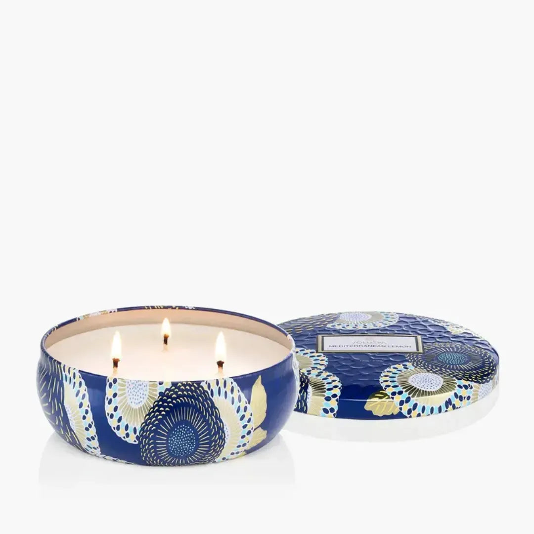 Vela Voluspa Lata 3 Pavios Mediterranean Lemon 60 Horas