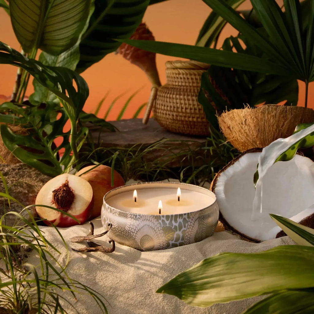 Vela Voluspa Lata 3 Pavios Tahitian Coconut Vanilla 60 Horas