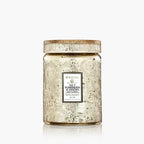 Vela Voluspa Pote com Tampa de Vidro Grande Gilt Pomander E Hinoki 100 Horas