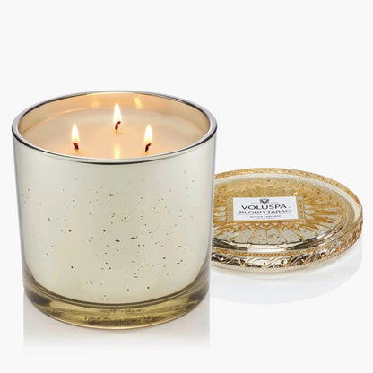 Vela Voluspa Pote de Vidro 3 Pavios Blond Tabac 150 Horas