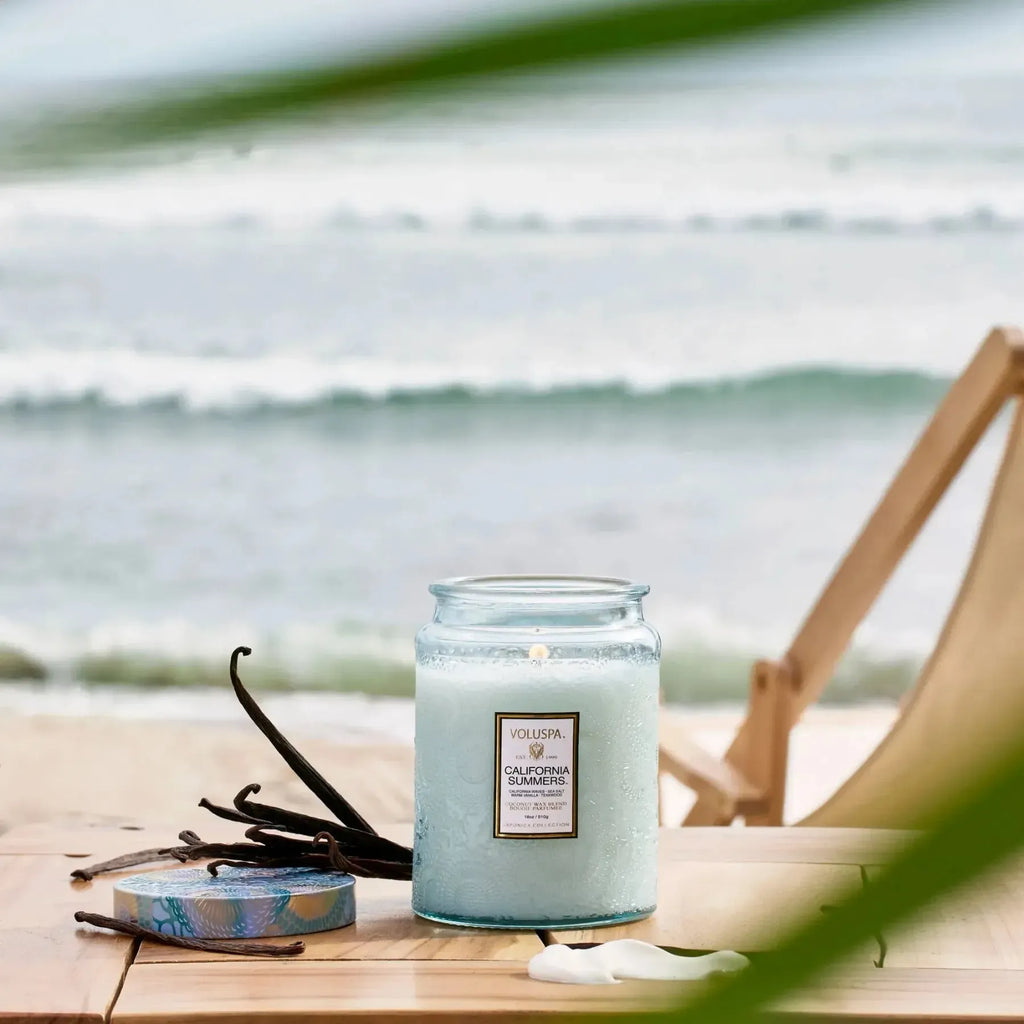 Vela Voluspa Pote de Vidro Grande California Summers 100 Horas