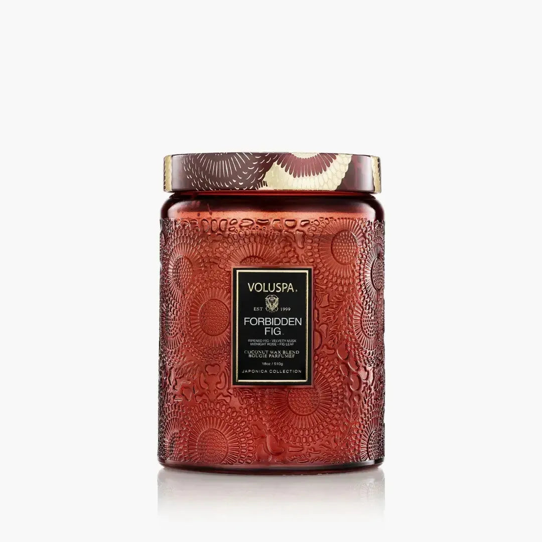 Vela Voluspa Pote de Vidro Grande Forbidden Fig 100 Horas