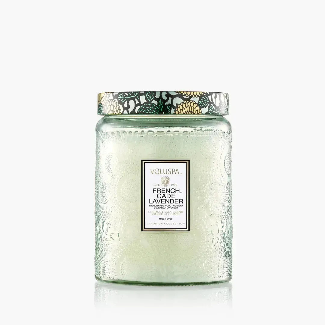 Vela Voluspa Pote de Vidro Grande French Cade Lavender 100 Horas