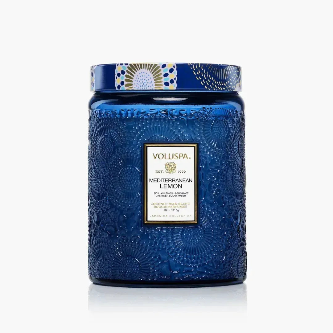 Vela Voluspa Pote de Vidro Grande Mediterranean Lemon 100 Horas