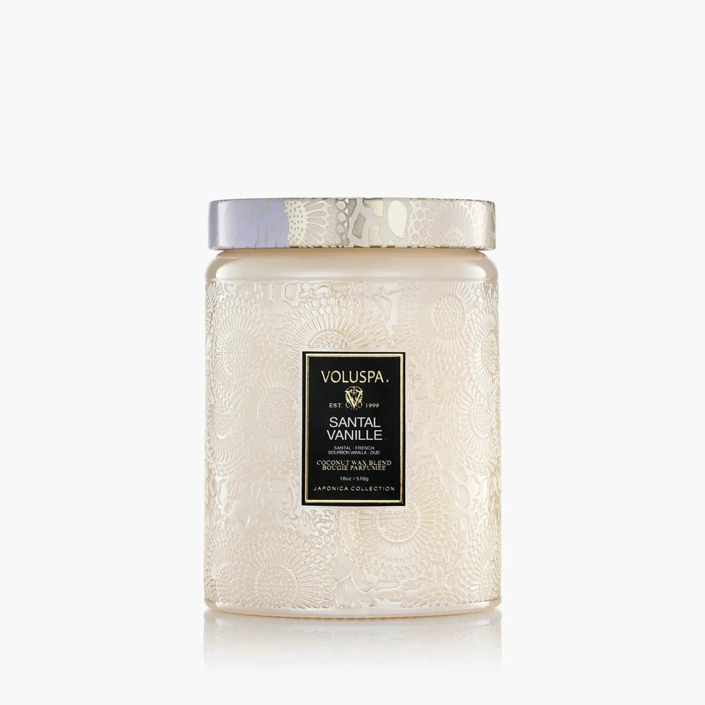 Vela Voluspa Pote de Vidro Grande Santal Vanille 100 Horas