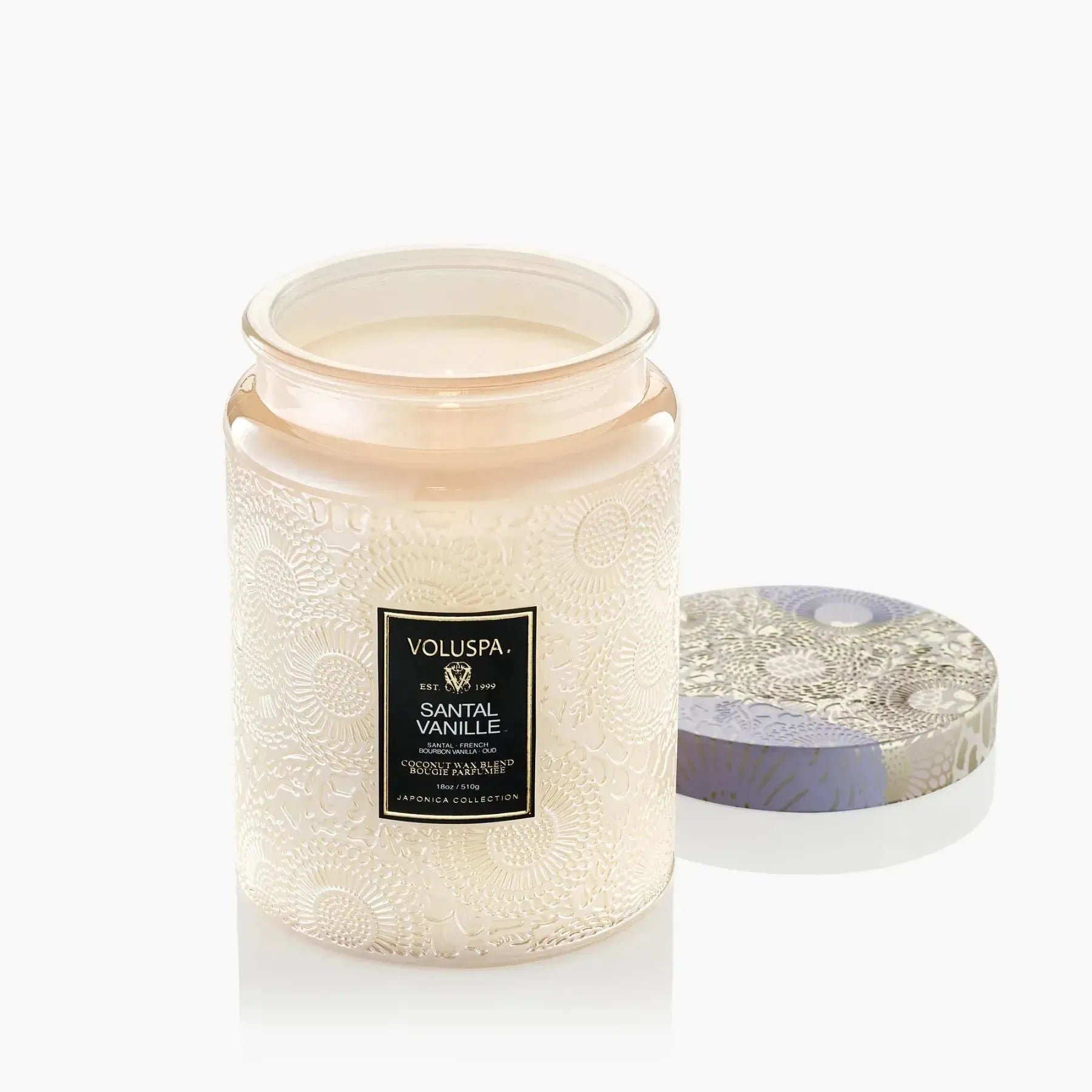 Vela Voluspa Pote de Vidro Grande Santal Vanille 100 Horas