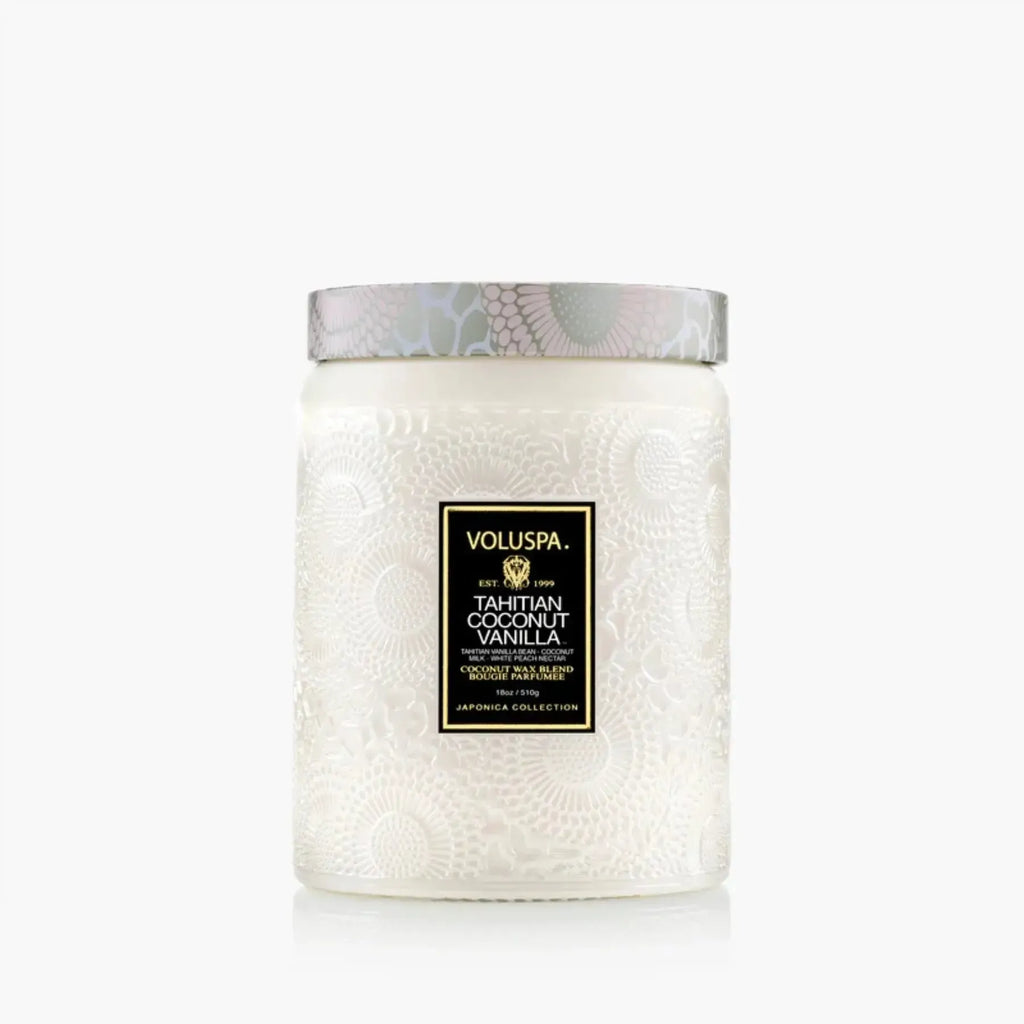 Vela Voluspa Pote de Vidro Grande Tahitian Coconut Vanilla 100 Horas
