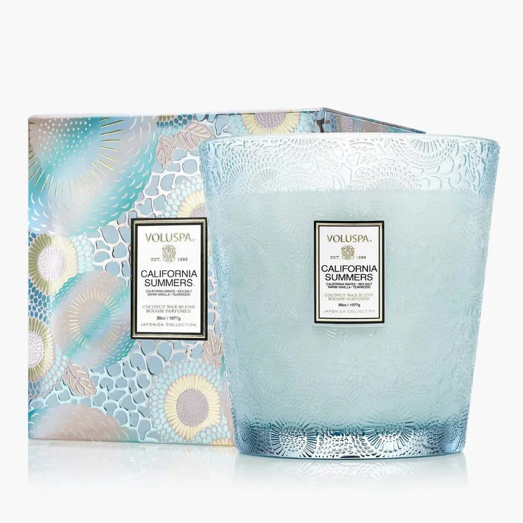 Vela Voluspa Vaso Pedestal 3 Pavios California Summers 80 Horas