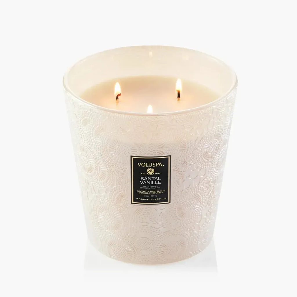Vela Voluspa Vaso Pedestal 3 Pavios Santal Vanille 80 Horas