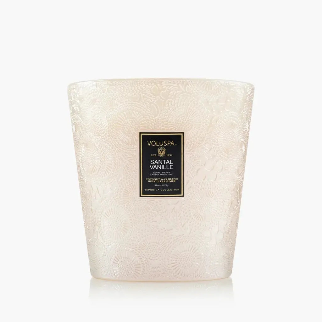 Vela Voluspa Vaso Pedestal 3 Pavios Santal Vanille 80 Horas