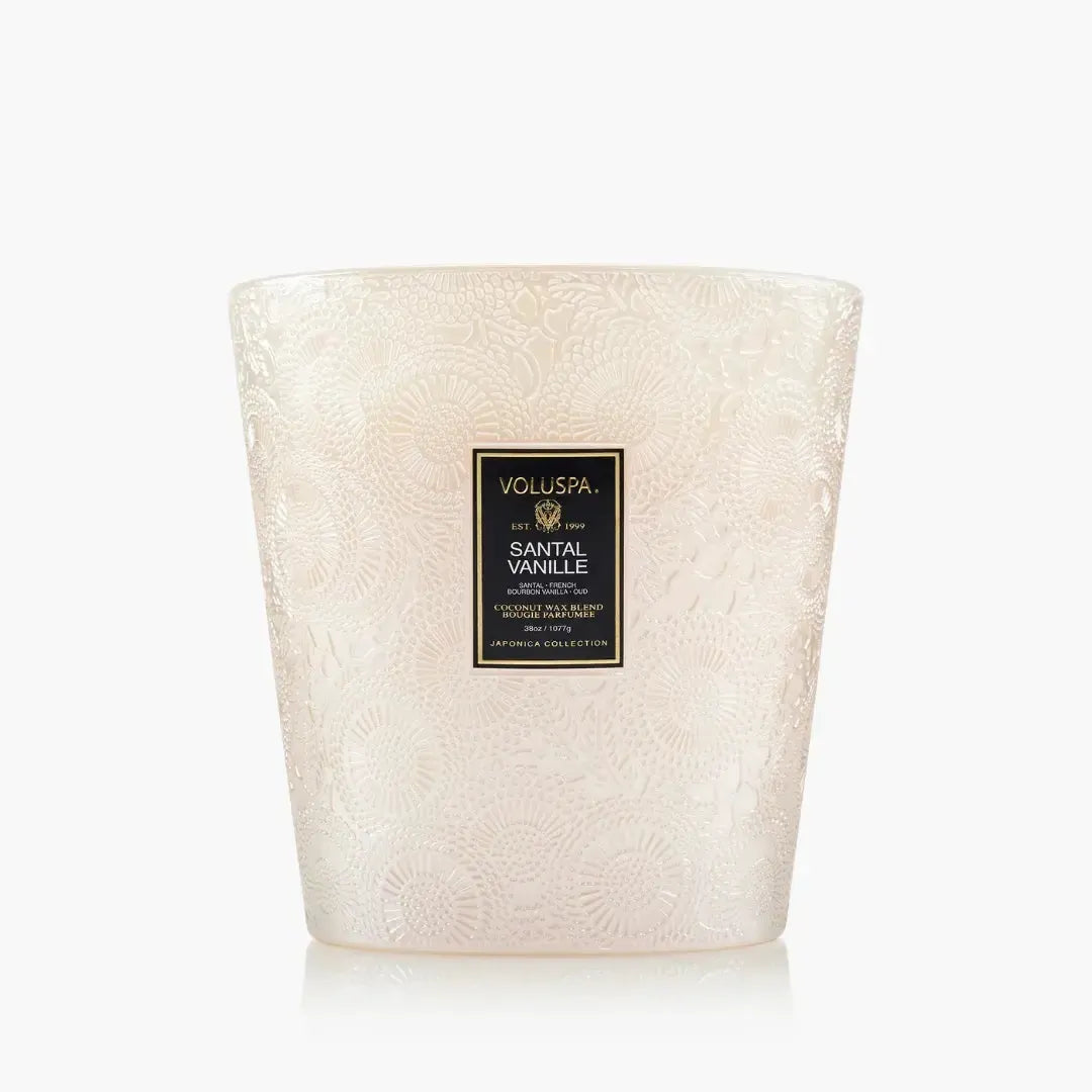 Vela Voluspa Vaso Pedestal 3 Pavios Santal Vanille 80 Horas