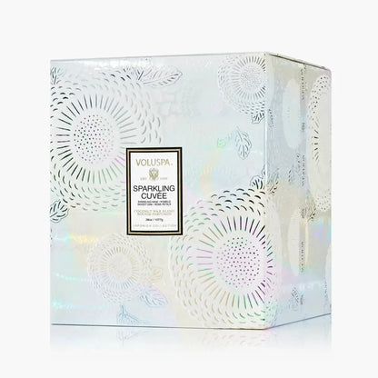 Vela Voluspa Vaso Pedestal 3 Pavios Sparkling Cuvee 80 Horas