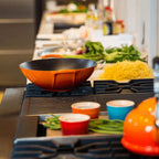 Wok Com Tampa de Vidro Signature Vermelho 32cm Le Creuset