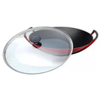 Wok Com Tampa de Vidro Tradition Laranja 36cm Le Creuset