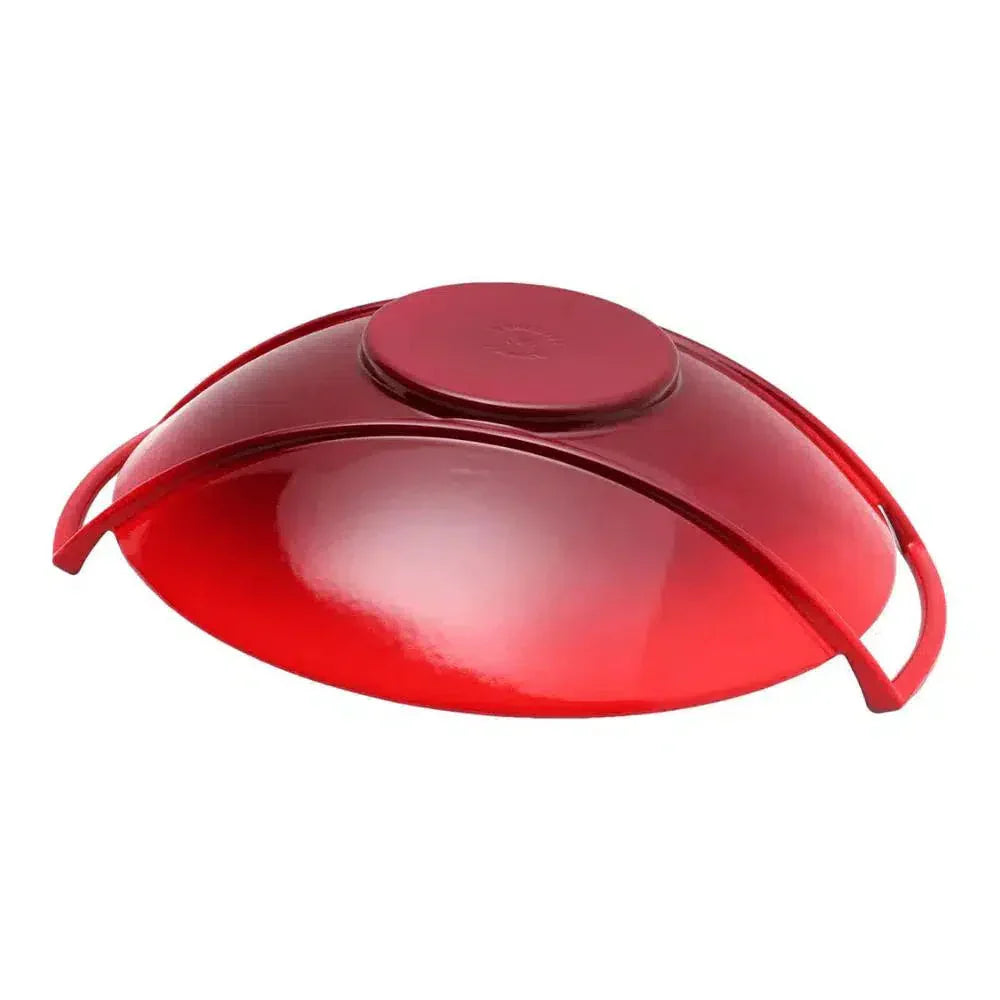Wok Com Tampa de Vidro Tradition Laranja 36cm Le Creuset