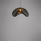 Luminária Artesanal Rattan Preto Nami 120cm Bahali