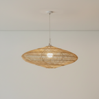 Luminária Artesanal Rattan Natural Gaia 75x30cm Bahali
