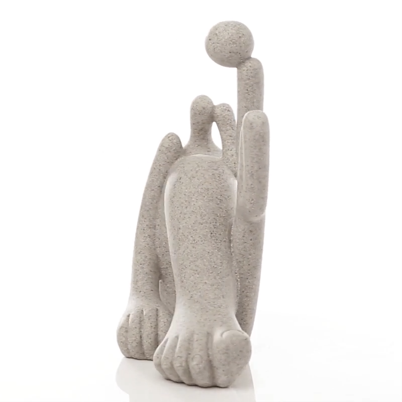 Escultura Abapuru em Poliresina Areia Mart 17,5x14x7cm